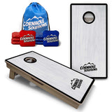 Vacation Cornhole Boards - Grey Wash CS Logo