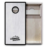 Vacation Cornhole Boards - Grey Wash CS Logo