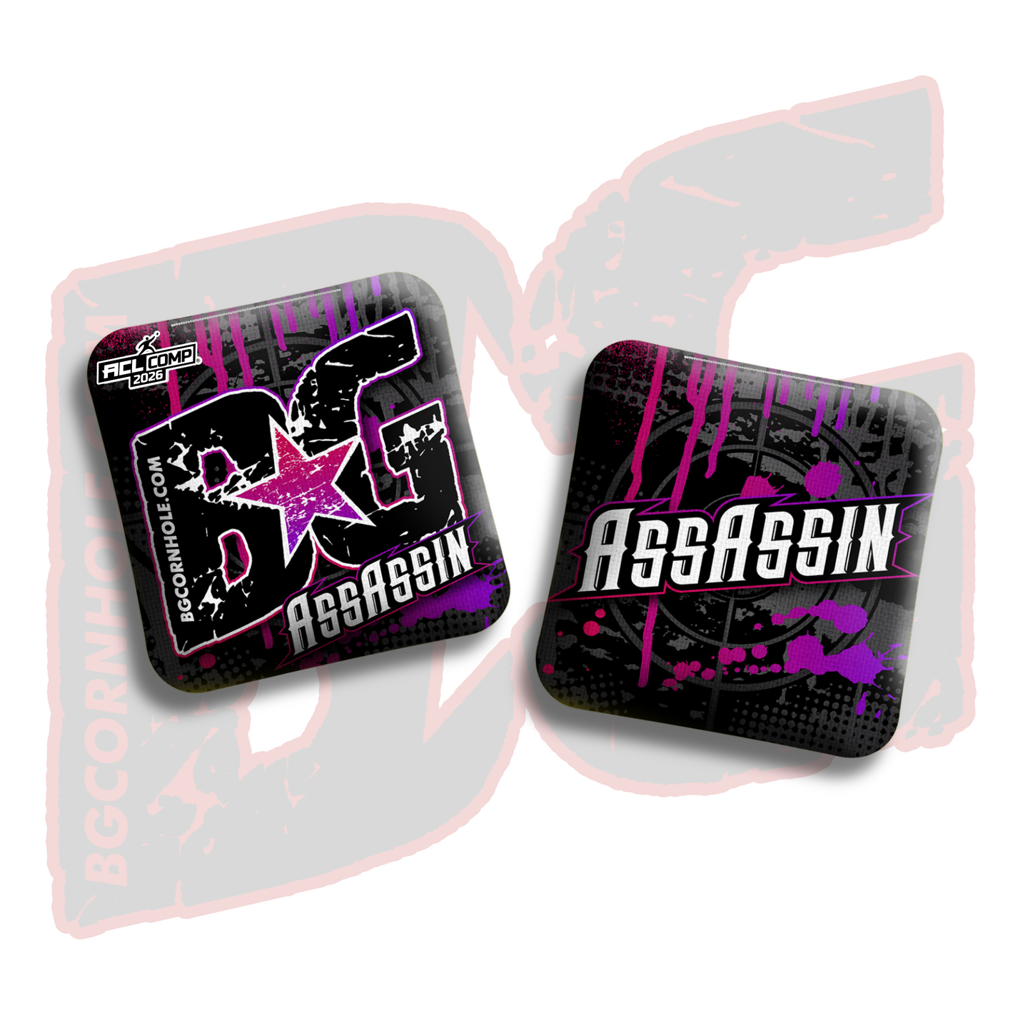 BG Cornhole 2026 COMP BG Assassin - "Blast" - ACL Comp Stamped Cornhole Bags - SET OF 4 BAGS
