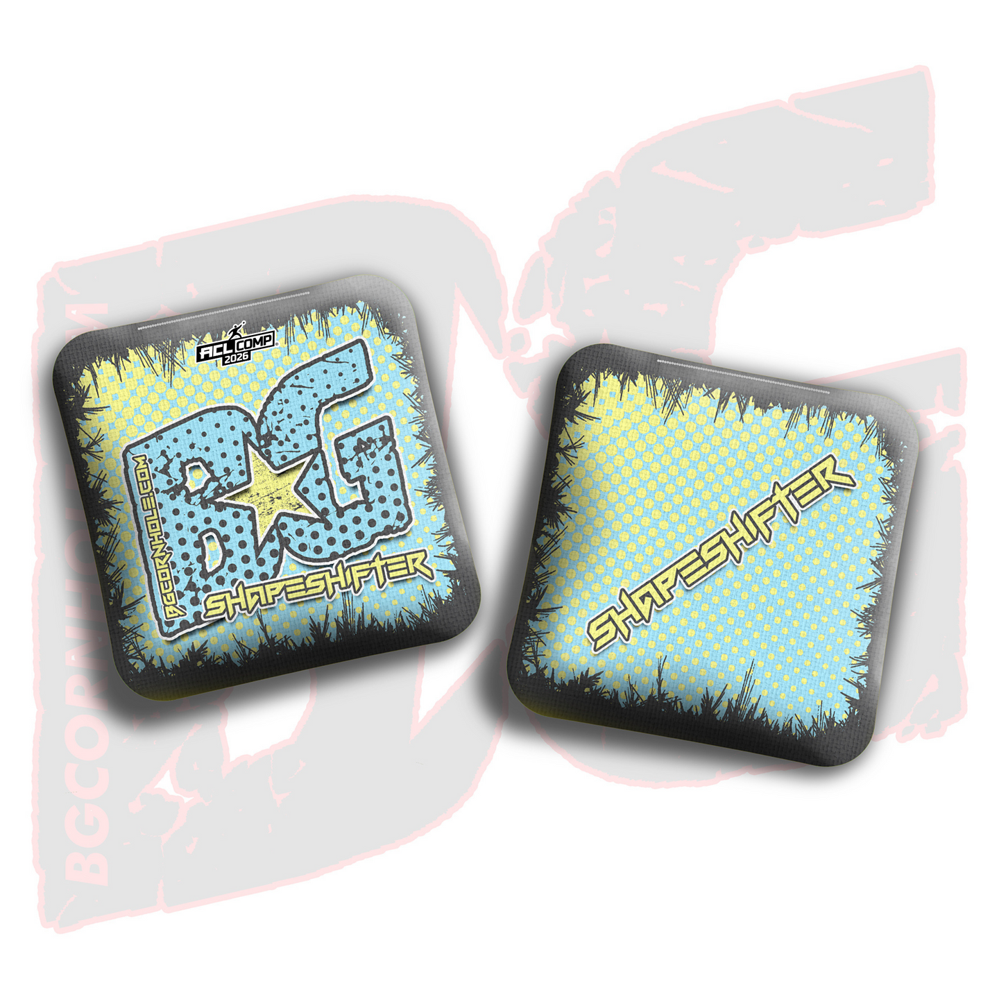 BG Cornhole 2026 COMP BG SHAPESHIFTER - "Halftone" - ACL Comp Stamped Cornhole Bags - SET OF 4 BAGS