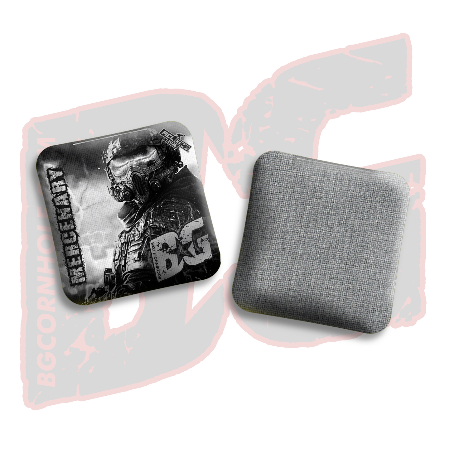BG Cornhole 2026 COMP BG MERCENARY - "Urban Warfare" - ACL Comp Stamped Cornhole Bags - SET OF 4 BAGS