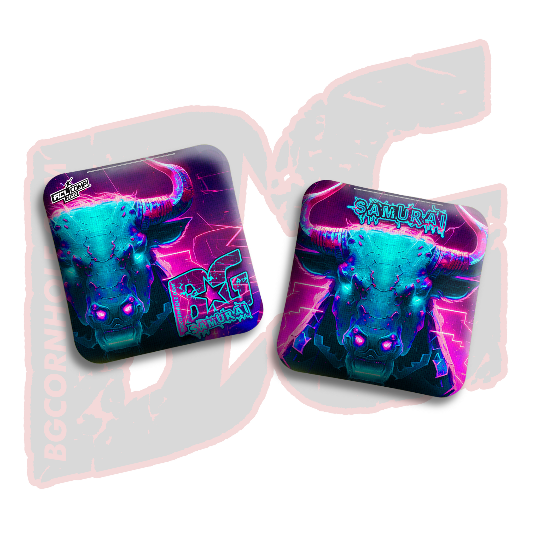 BG Cornhole 2026 COMP BG SAMURAI - "Charge" - ACL Comp Stamped Cornhole Bags - SET OF 4 BAGS