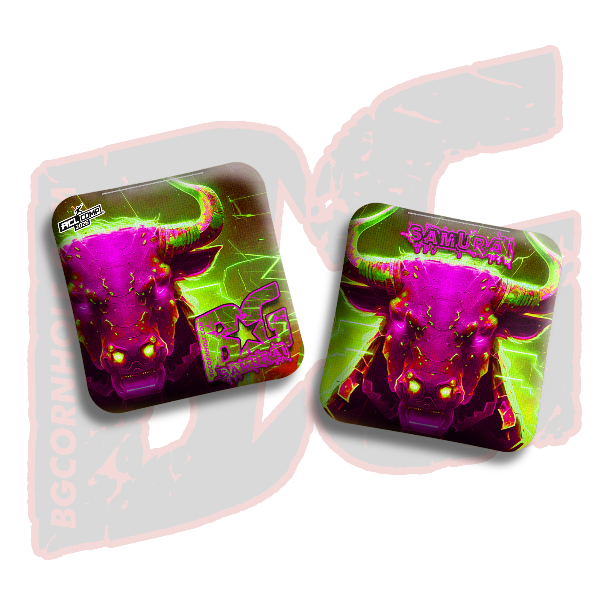 BG Cornhole 2026 COMP BG SAMURAI - "Charge" - ACL Comp Stamped Cornhole Bags - SET OF 4 BAGS