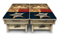 Mini Cornhole Boards - Texas Flag Deer & Fish