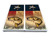 Texas Flag Deer & Fish Cornhole Boards - All Weather Series