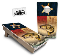 Mini Cornhole Boards - Texas Flag Deer & Fish