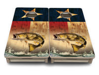 Mini Cornhole Boards - Texas Flag Deer & Fish