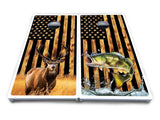 Colorful Deer & Fish Cornhole Boards - All Weather Series