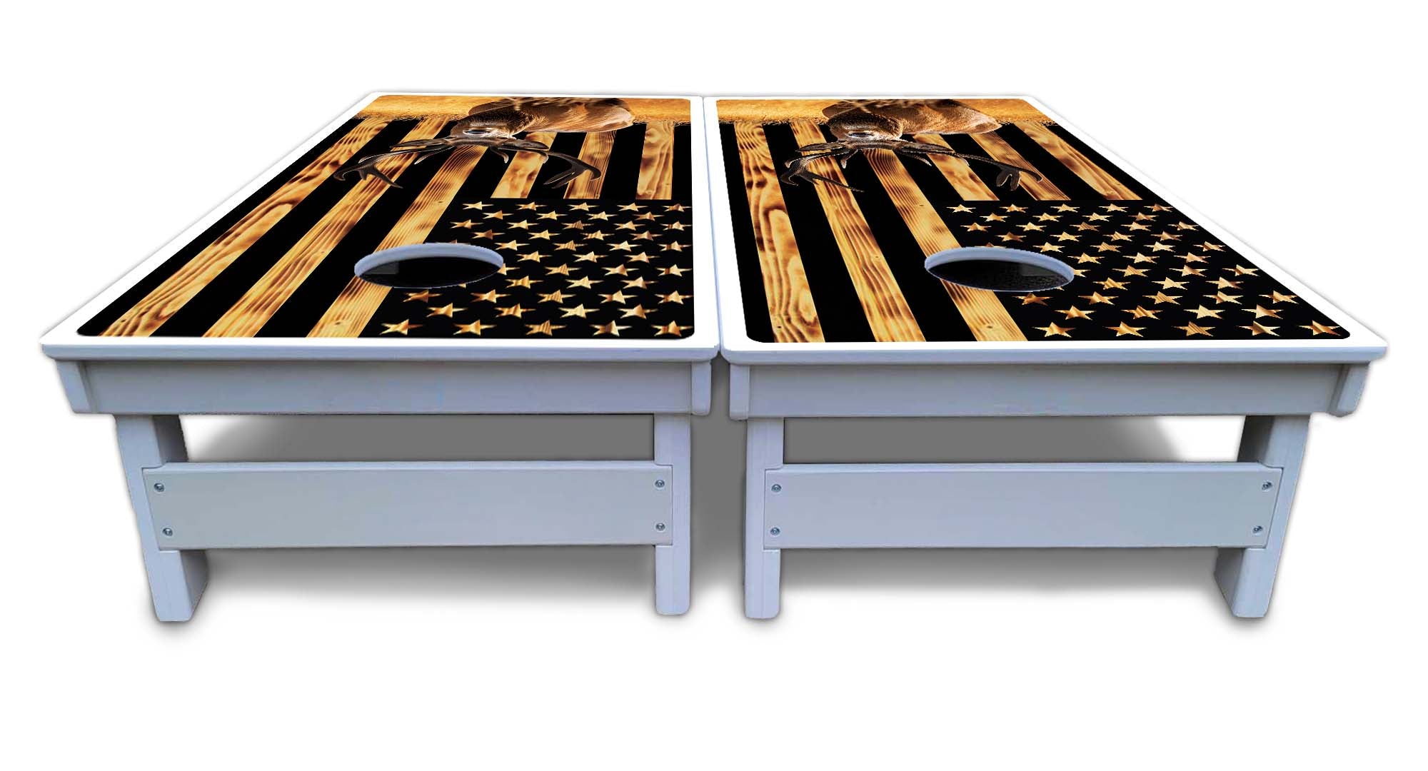 Colorful Deer & Fish Cornhole Boards - All Weather Series