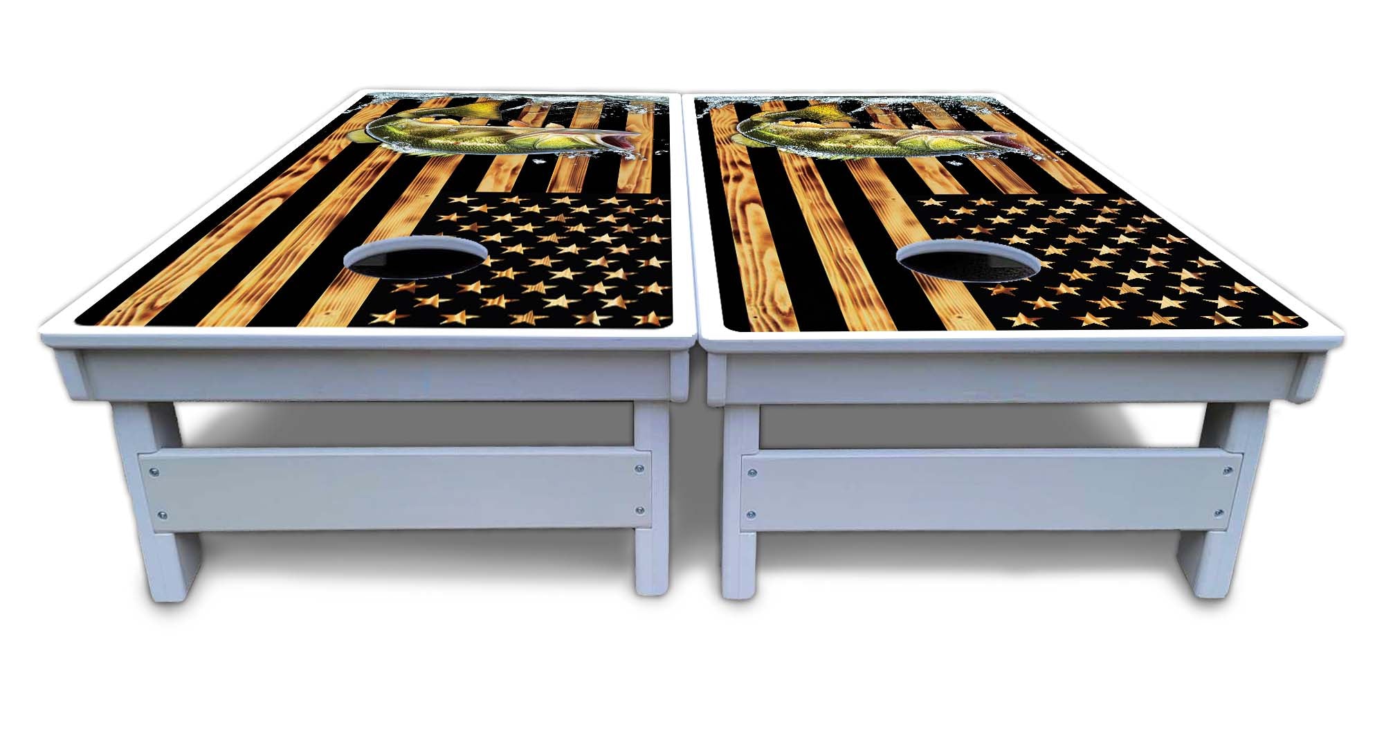 Colorful Deer & Fish Cornhole Boards - All Weather Series