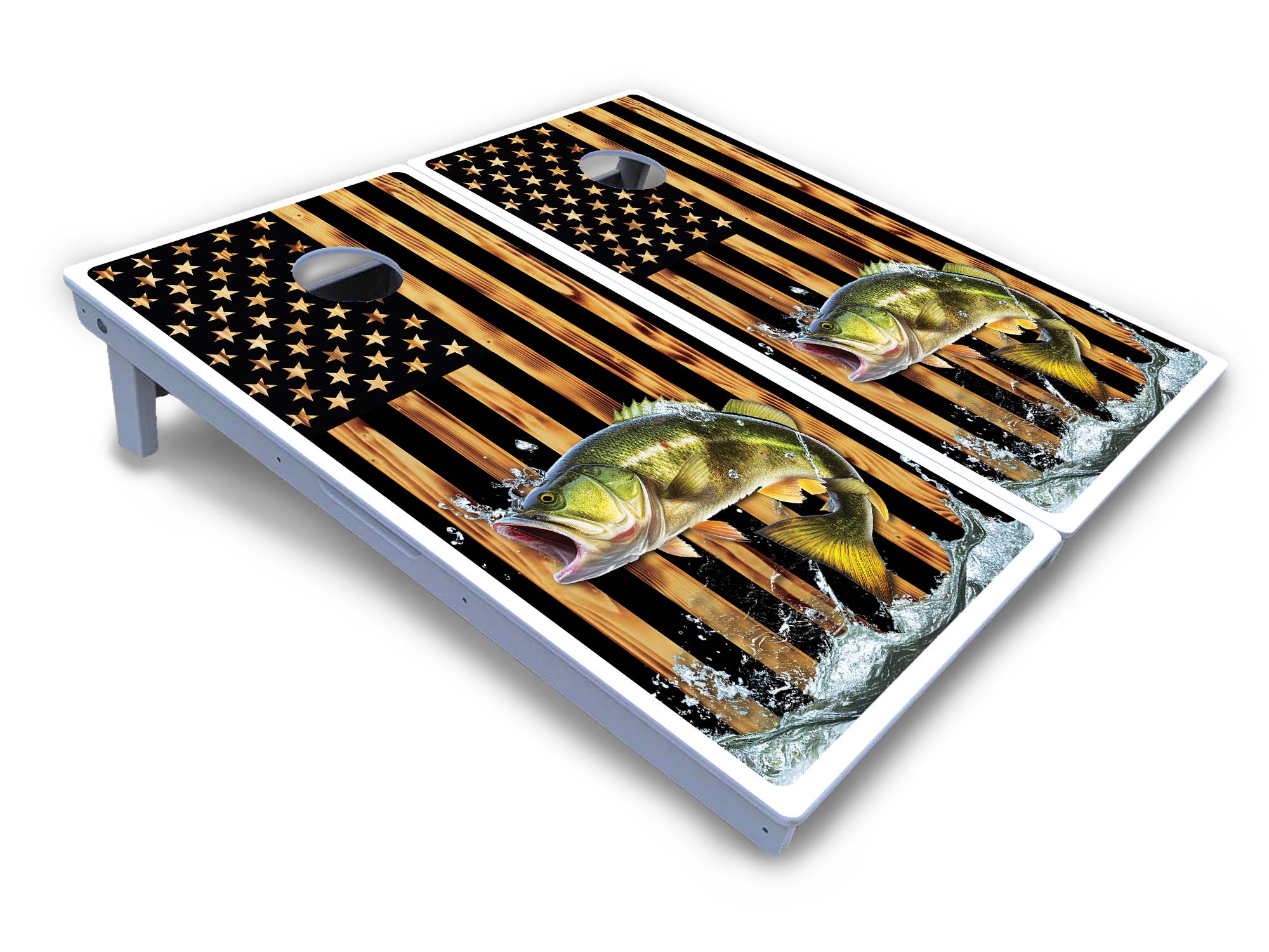 Colorful Deer & Fish Cornhole Boards - All Weather Series