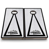 Vacation Cornhole Boards - Grey Wash CS Logo
