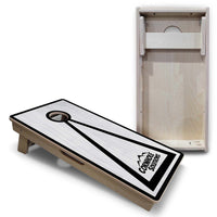 Vacation Cornhole Boards - Grey Wash CS Logo