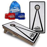 Vacation Cornhole Boards - Grey Wash CS Logo