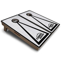 Vacation Cornhole Boards - Grey Wash CS Logo