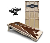 Stained Mountain Scene Cornhole Boards - Pro Solution Elite Series