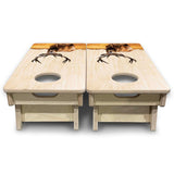 Mini Cornhole Boards - Natural Deer & Fish