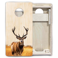 Mini Cornhole Boards - Natural Deer & Fish