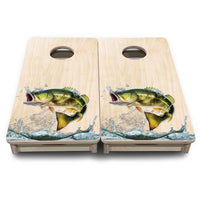 Mini Cornhole Boards - Natural Deer & Fish