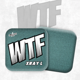 2026 WTF Cornhole X-RAY Aqua/Black carpet - ACL Pro Stamped Cornhole Bags - Set of 4 bags