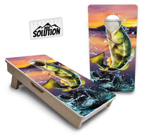 Mini Cornhole Boards - Bass Hole