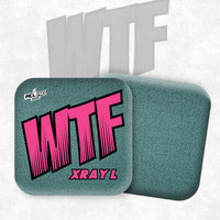 2026 WTF Cornhole X-RAY Aqua/Black carpet - ACL Pro Stamped Cornhole Bags - Set of 4 bags