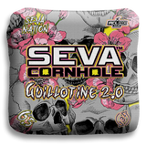 SEVA Cornhole - Guillotine 2.0 - Skulls and Flowers - Set of 4 Cornhole Bags