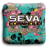 SEVA Cornhole - Guillotine 2.0 - Skulls and Flowers - Set of 4 Cornhole Bags
