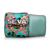 SEVA Cornhole - Guillotine 2.0 - Skulls and Flowers - Set of 4 Cornhole Bags