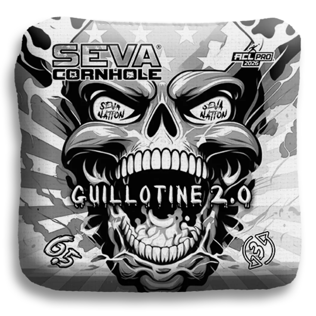 SEVA Cornhole - Guillotine 2.0 - Screaming Skull - Set of 4 Cornhole Bags