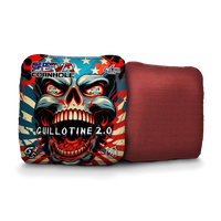 SEVA Cornhole - Guillotine 2.0 - Screaming Skull - Set of 4 Cornhole Bags