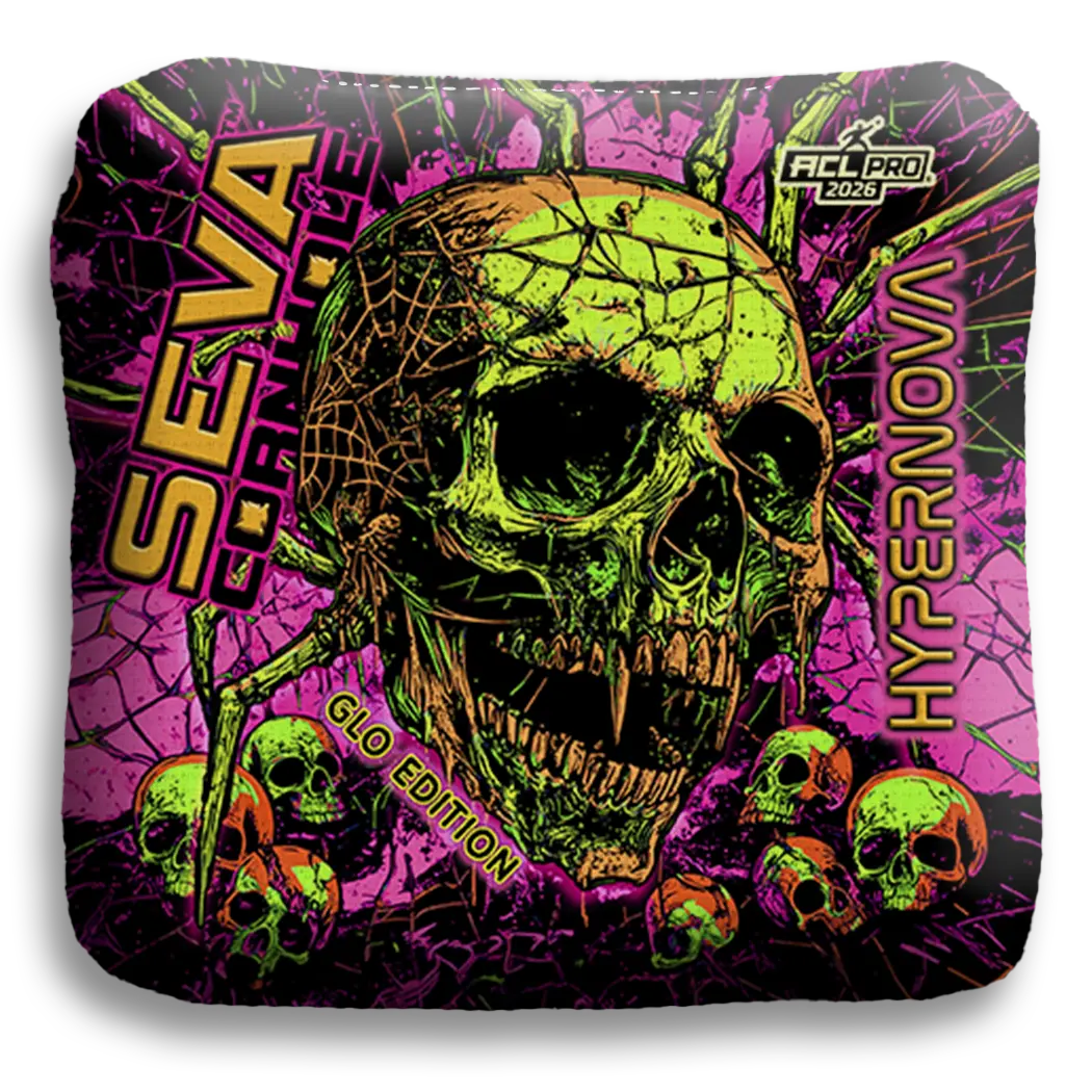SEVA Cornhole - Halloween Special GLO Edition - Set of 4 Cornhole bags