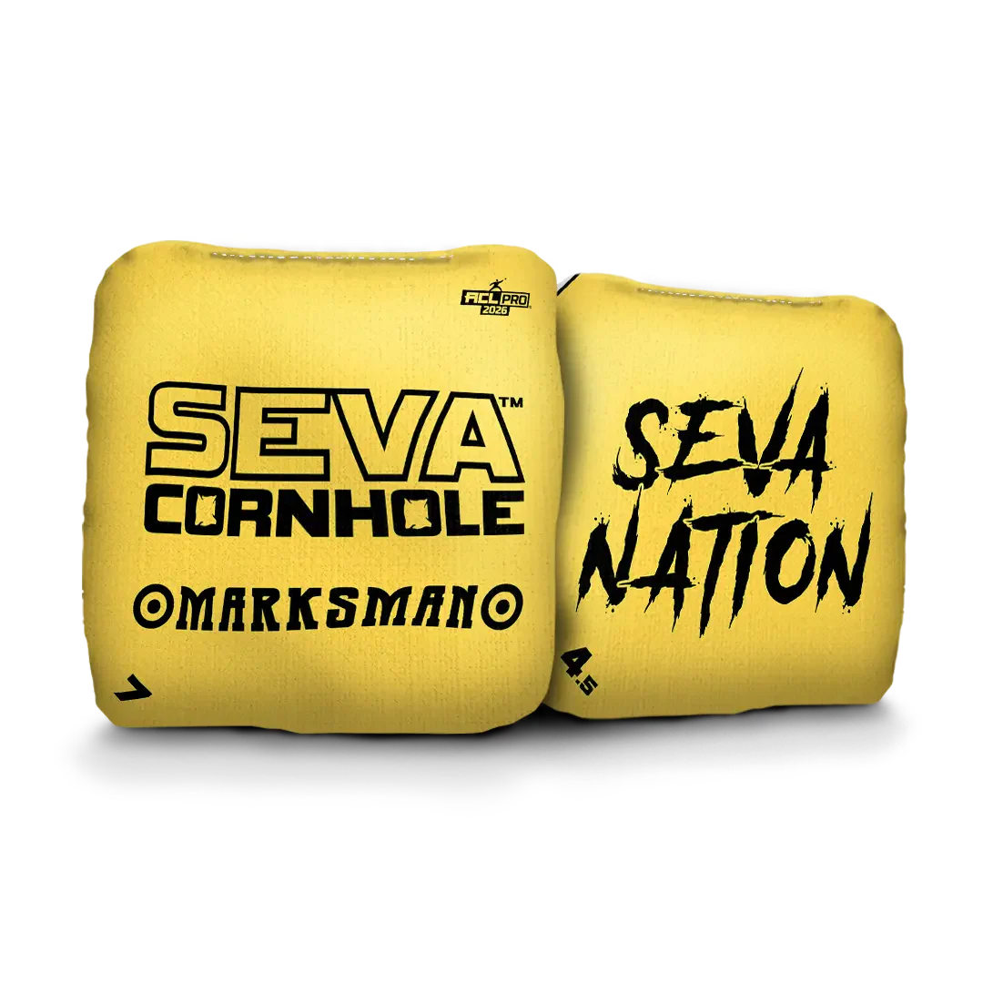 SEVA Cornhole - Marksman - Broadcast Edition - Set of 4 Cornhole bags