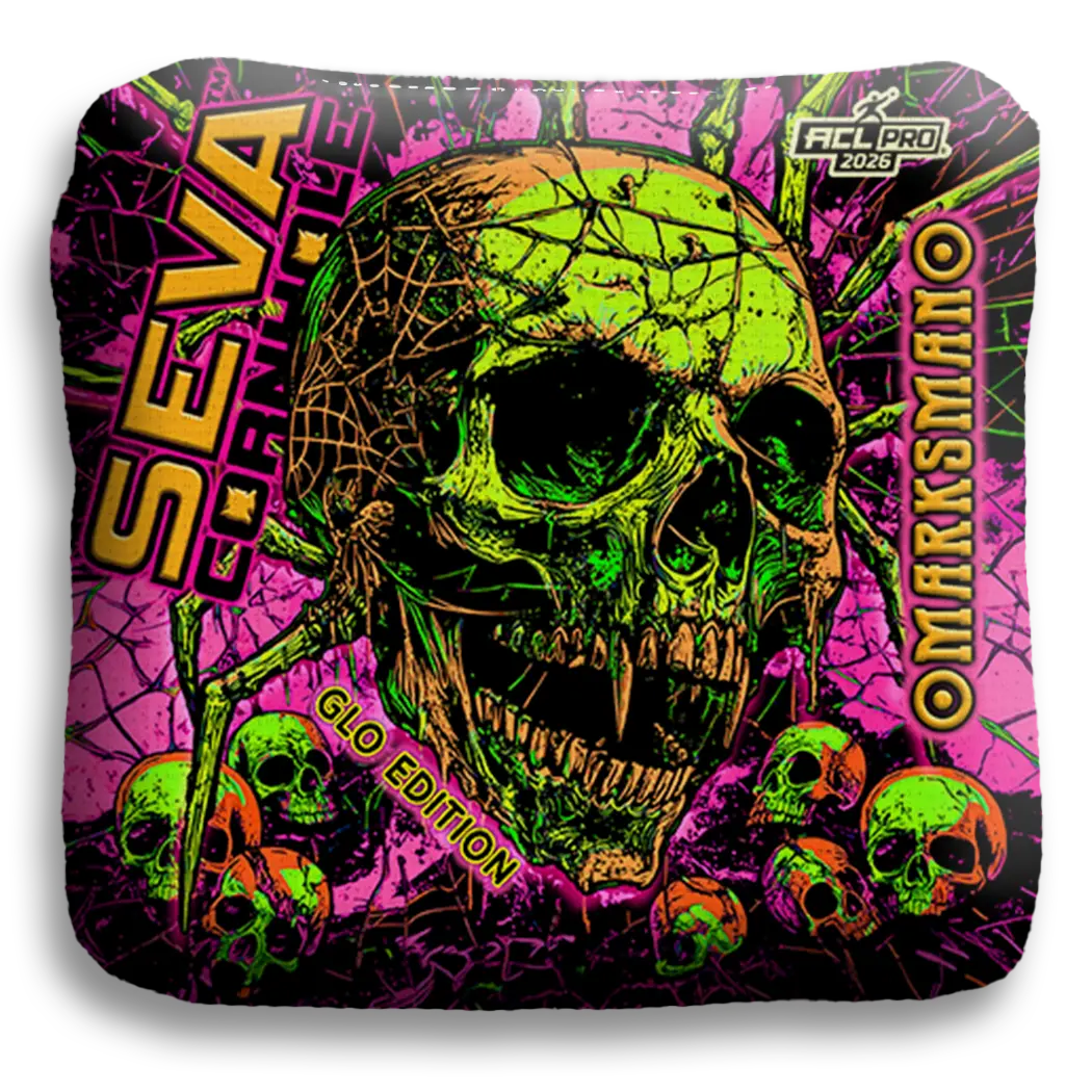 SEVA Cornhole - Halloween Special GLO Edition - Set of 4 Cornhole bags