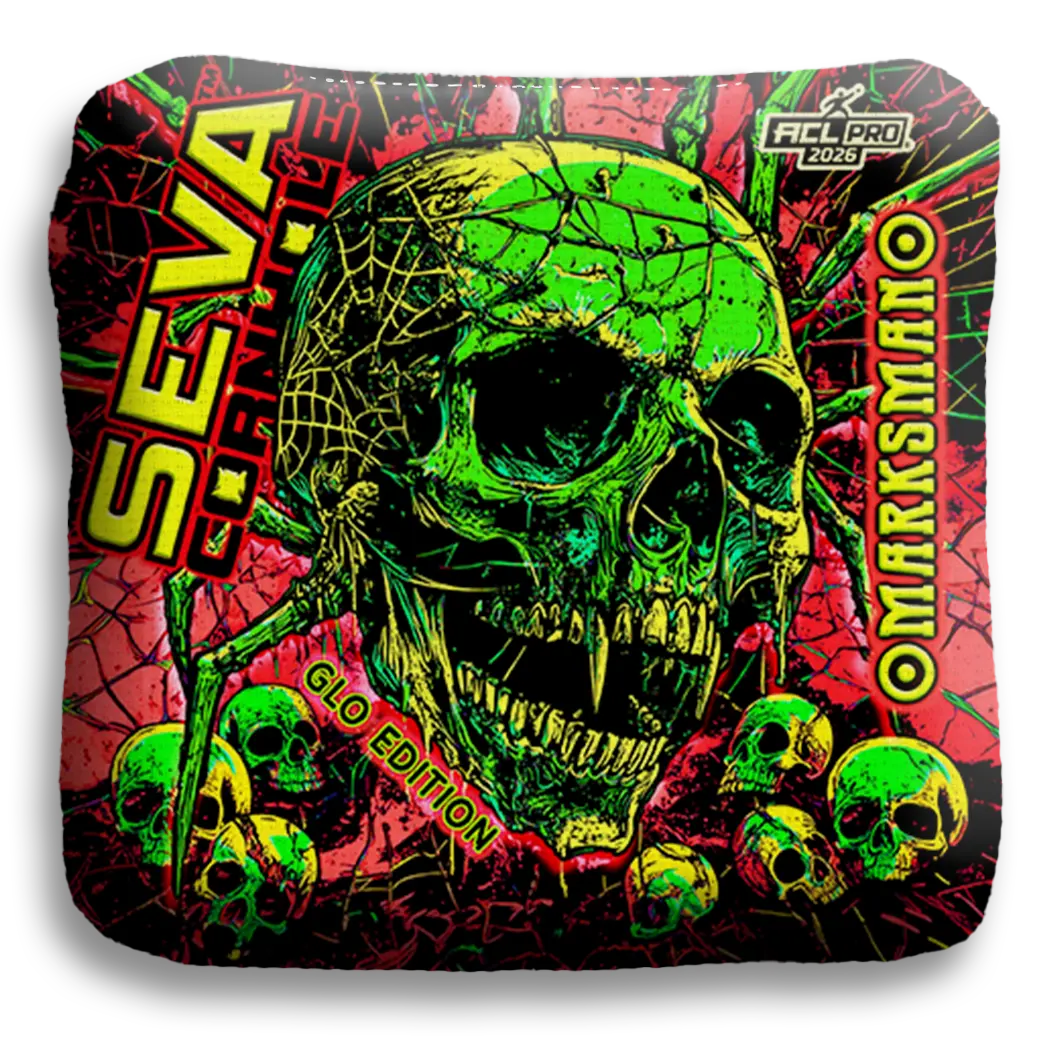 SEVA Cornhole - Halloween Special GLO Edition - Set of 4 Cornhole bags