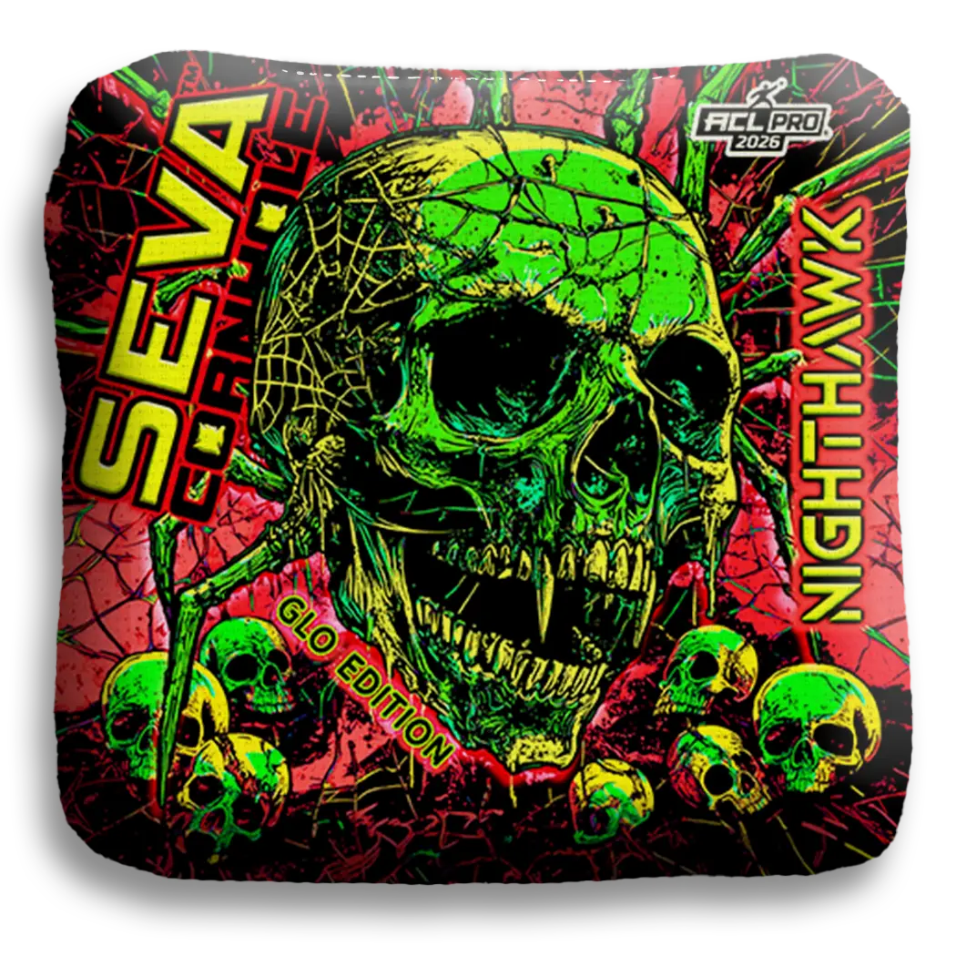SEVA Cornhole - Halloween Special GLO Edition - Set of 4 Cornhole bags