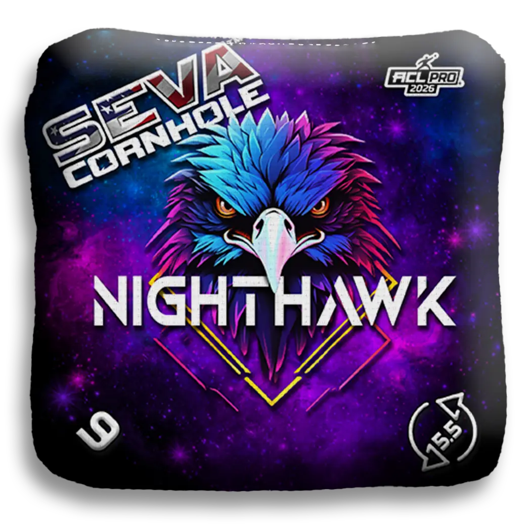SEVA Cornhole - NightHawk Hawk Head Edition - Set of 4 Cornhole bags