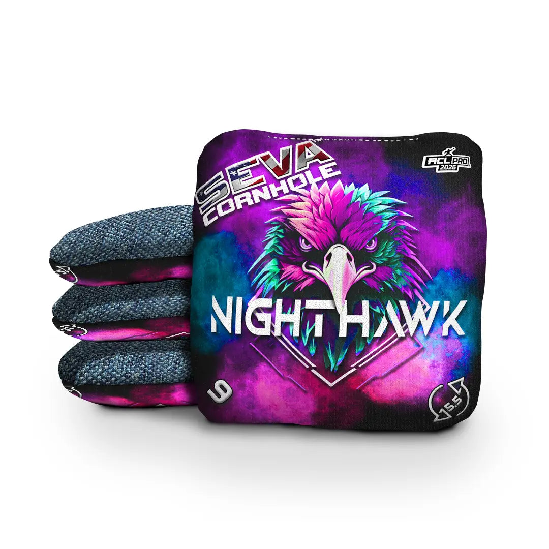 SEVA Cornhole - NightHawk Hawk Head Edition - Set of 4 Cornhole bags