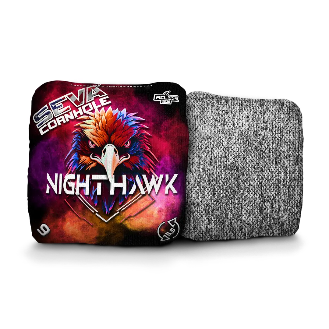 SEVA Cornhole - NightHawk Hawk Head Edition - Set of 4 Cornhole bags