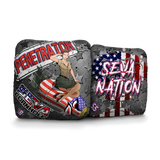SEVA Cornhole - Penetrator - USA Salute - Set of 4 Cornhole Bags