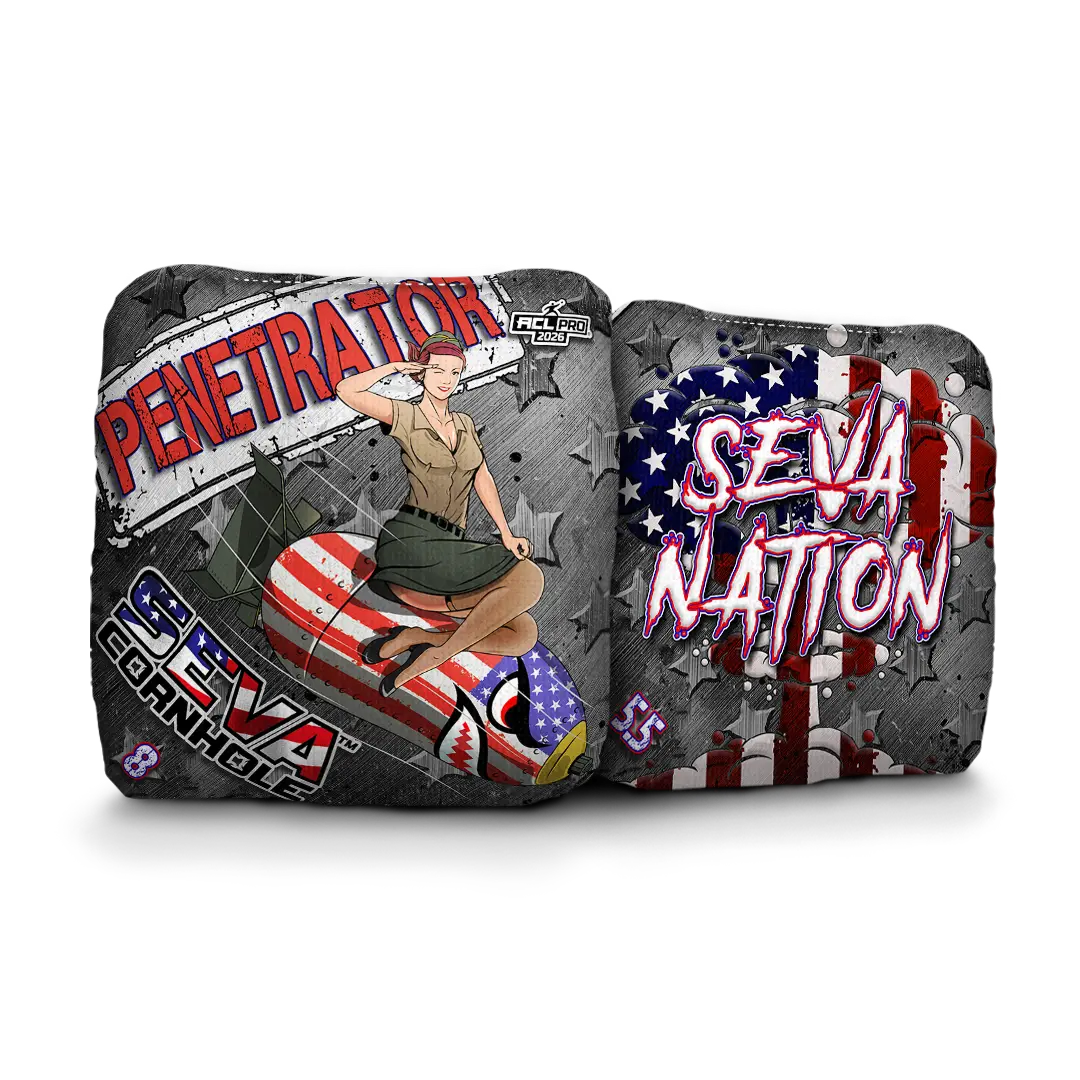SEVA Cornhole - Penetrator - USA Salute - Set of 4 Cornhole Bags