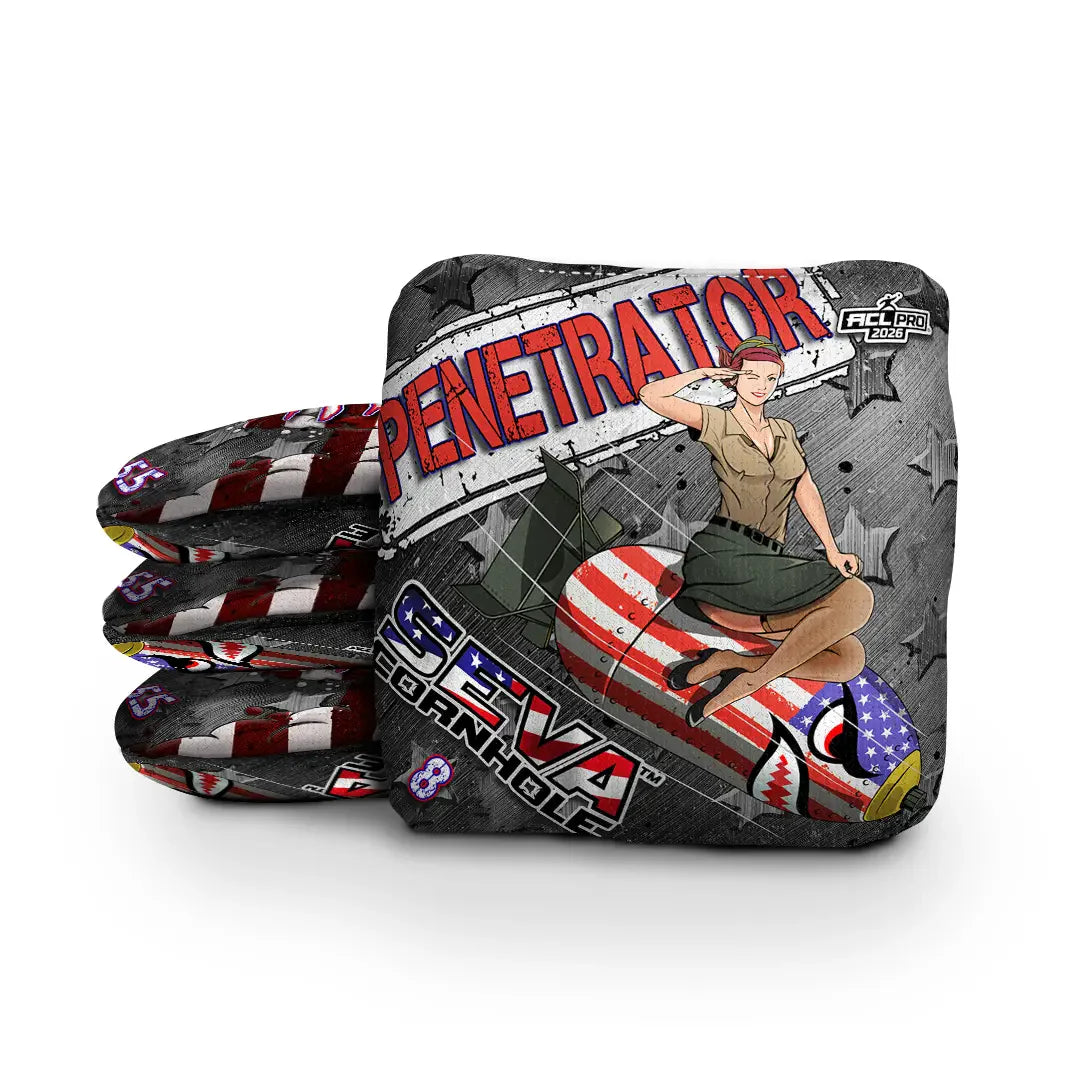 SEVA Cornhole - Penetrator - USA Salute - Set of 4 Cornhole Bags