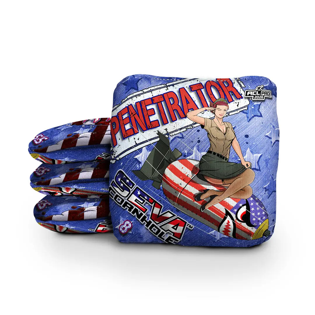 SEVA Cornhole - Penetrator - USA Salute - Set of 4 Cornhole Bags