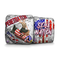 SEVA Cornhole - Penetrator - USA Salute - Set of 4 Cornhole Bags