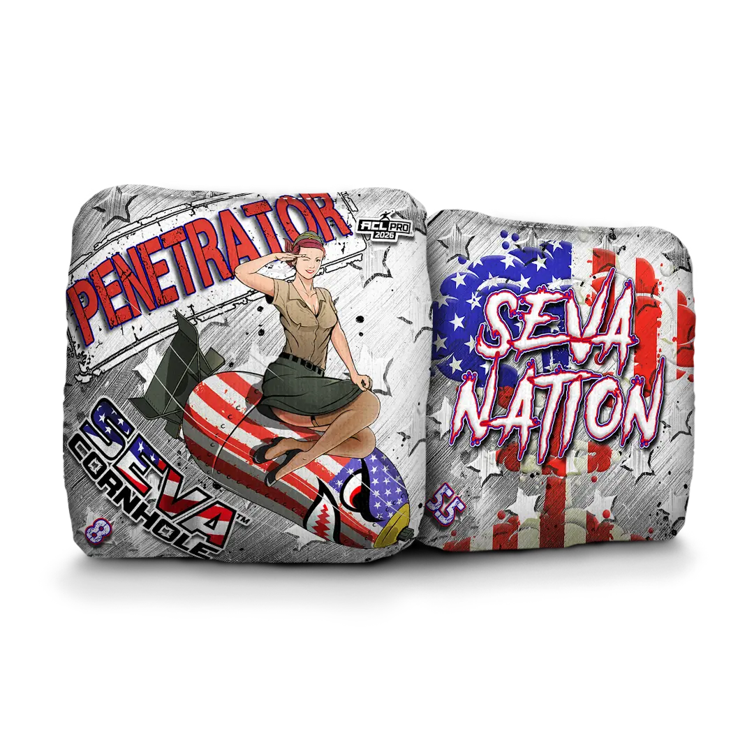 SEVA Cornhole - Penetrator - USA Salute - Set of 4 Cornhole Bags