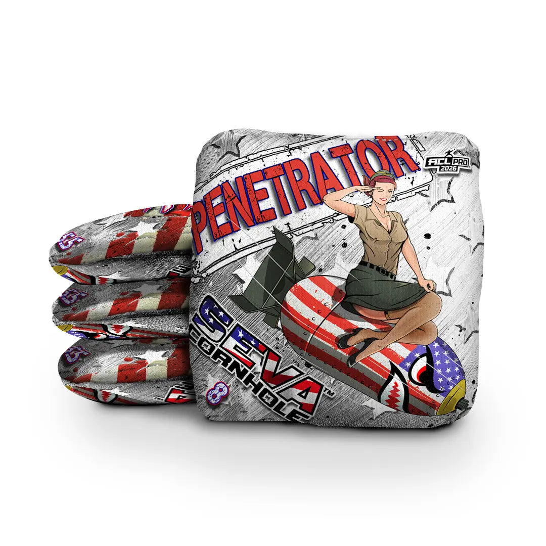 SEVA Cornhole - Penetrator - USA Salute - Set of 4 Cornhole Bags