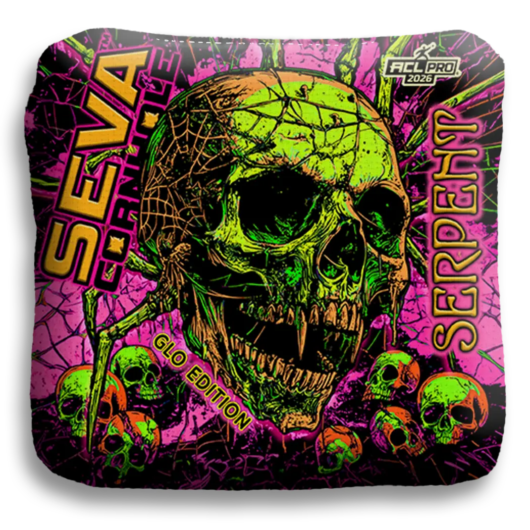 SEVA Cornhole - Halloween Special GLO Edition - Set of 4 Cornhole bags
