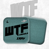 2026 WTF Cornhole X-RAY Aqua/Black carpet - ACL Pro Stamped Cornhole Bags - Set of 4 bags