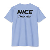 NICE Throw Shop Unisex Tee Black Logo – Multiple Colors