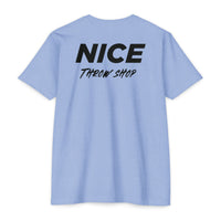 NICE Throw Shop Unisex Tee Black Logo – Multiple Colors